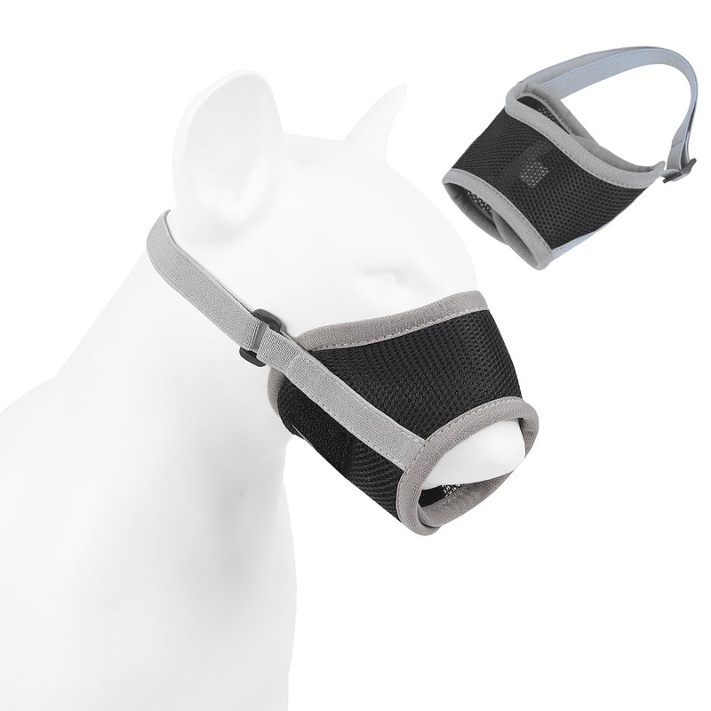Tadipri Muzzle for Dogs Air Mesh Breathable Adjustable Pet Muzzles, Muzzle Made of Nylon for Dogs Medium and Large Dogs, Muzzle with Velcro Fastener Soft, Prevents Biting, Barking and