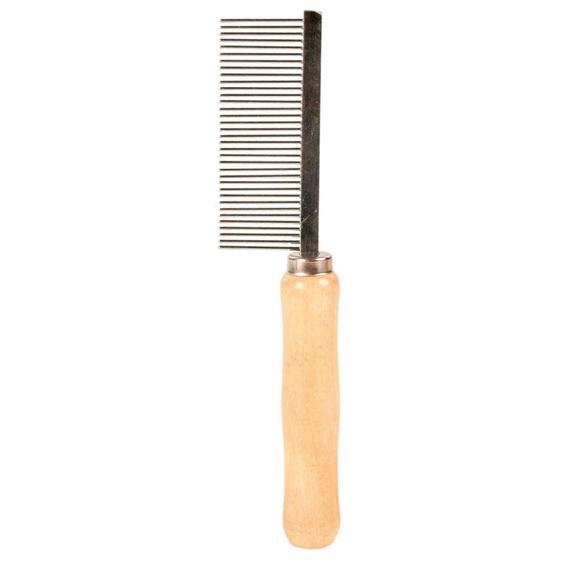 Trixie 2391 Comb, medium, wood/metal teeth, 18 cm, 250 ml (pack of 24)