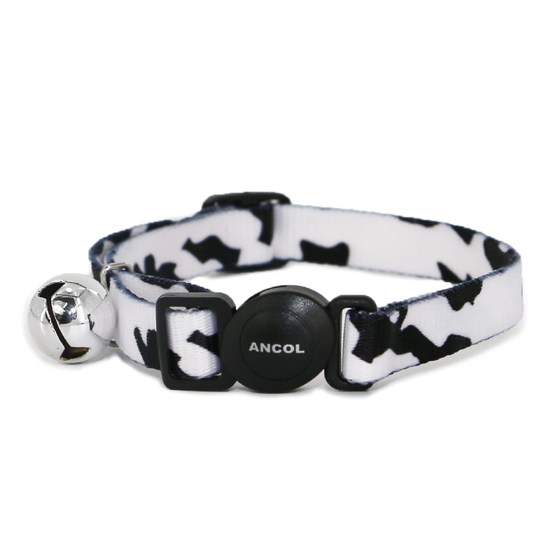 Ancol Safety Buckle Cat Collar Camoflage Black & White x 3 Black/White Camouflage 1 piece