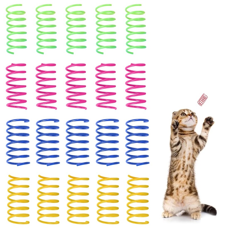 DDKY 20 pieces cat toy, cat toy, toy cat, spiral toy, cat toy spiral, lots of fun playing, suitable for pets to play