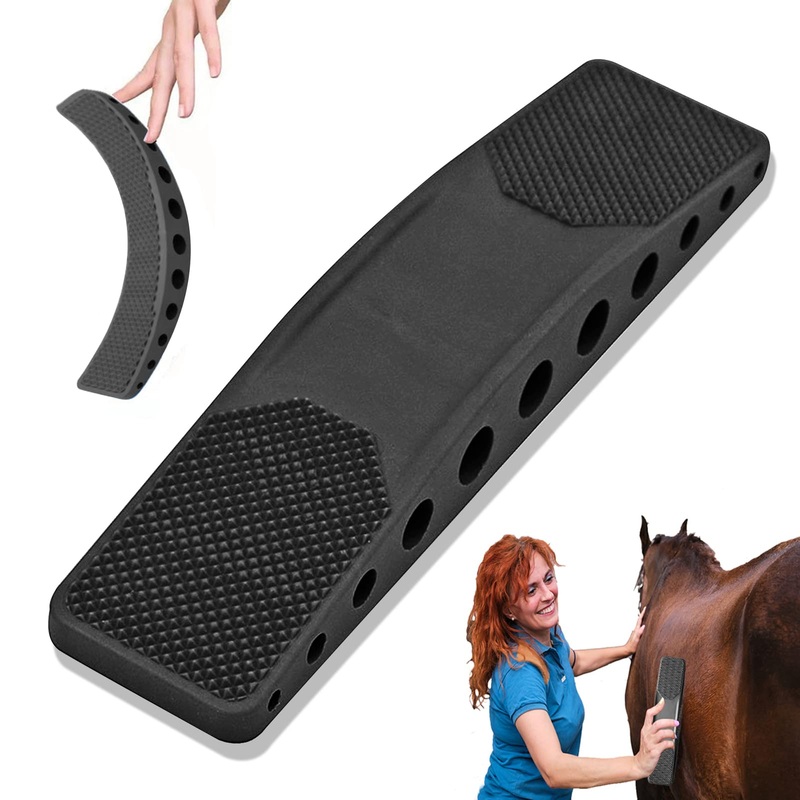 Horse Grooming Brush 6-in-1 Grooming Massage Horse Massage Comb Groomer for Horses Horse Brushes for Grooming, Painlessly Removing Loose Hair, Fur and Dirt