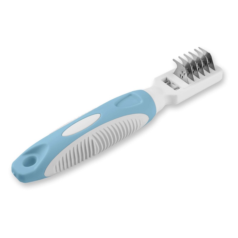 Pets First Professional Pet Mat Remover – Dematting Tool for Cat and Dog Grooming – Removes Matted Fur, Tangles, Knots, Gentle Teeth, Soft Comfort Grip