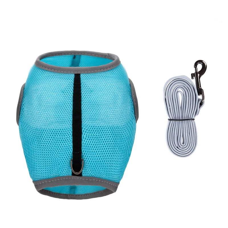 Rabbit Harness Adjustable with Leash Soft Rabbit Harness for Small Animals Hamsters Guinea Pigs Cats Belly: 28-37cm Neck: 18-27 cm