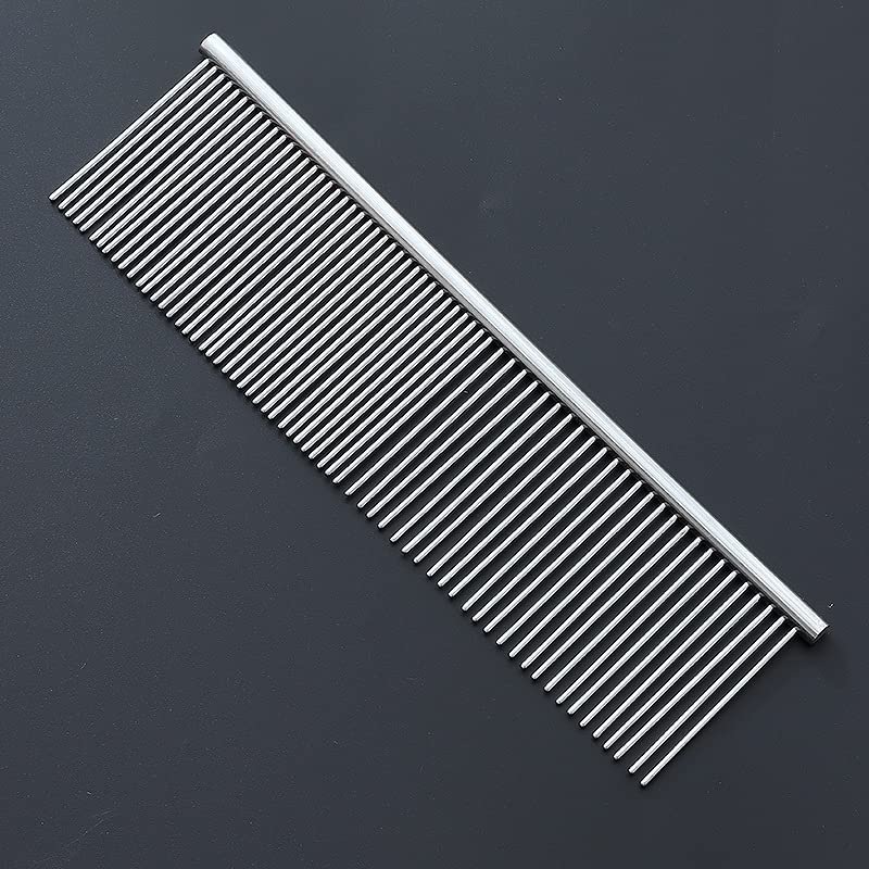 Stainless steel metal pet combs, metal comb metal comb dog stainless steel pet comb cat comb long hair rounded teeth dog comb