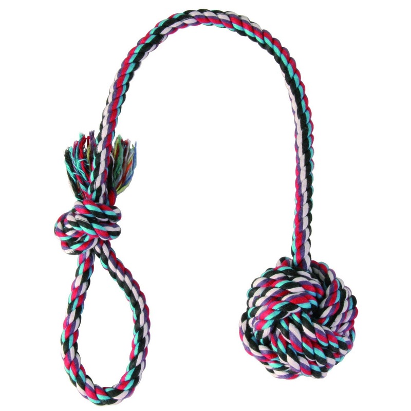 Trixie 3269 toy rope with braided ball,  7/50 cm