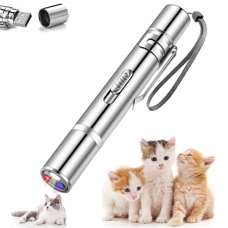 Vinmooog Interactive cat toy, cat toy, cat dog toy, kitten toy, 7-in-1 cat toy, multi-mode toy for pets, training device