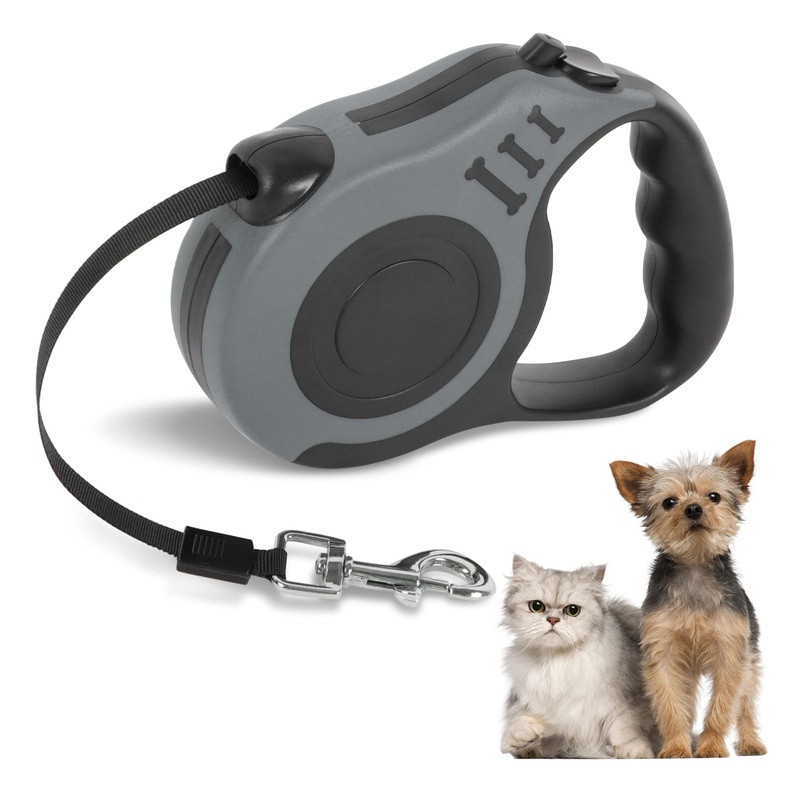 5M Retractable Dog Leash Extendable Automatic Dog Leash Kitten Retractable Leash Small Animals Long Dog Leash. (Gray) Gray