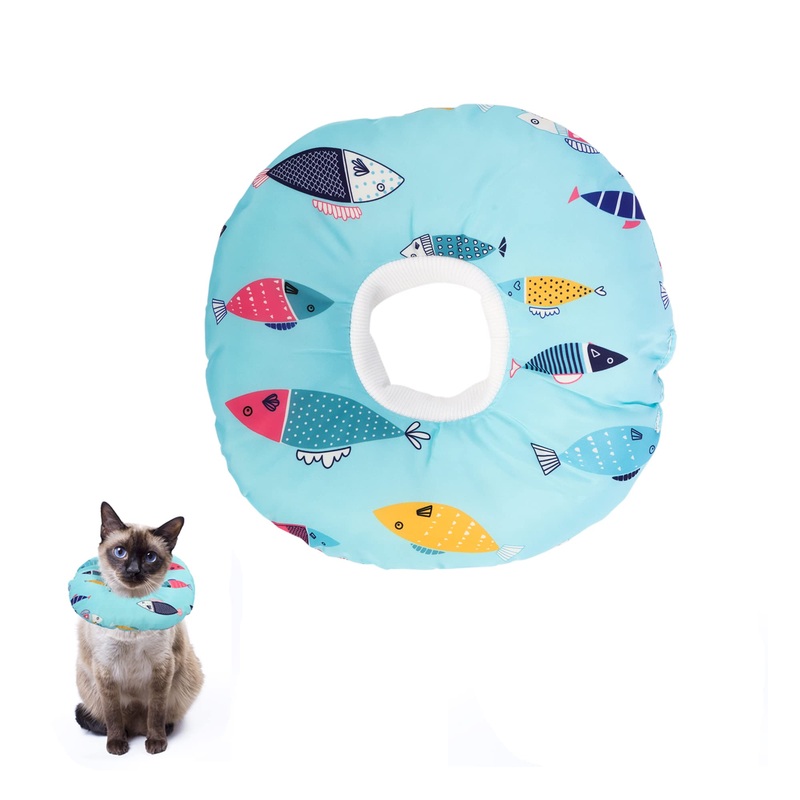Cat Cone Collar, Adjustable Cat Recovery Collar, Cat Cone Post Surgery for Pets BU-1 Cotton