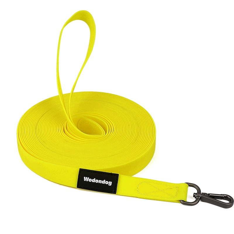 Dog leash for running training 5M/10M/15M/, waterproof and easy to clean training leash for large to small dogs, robust dog leash yellow 10M