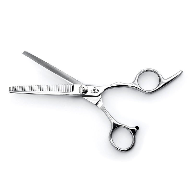 Dog scissors, one-sided toothed thinning scissors made of metal for dogs, cats, pet grooming scissors PRECORN