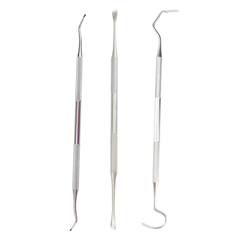 DVZUYS Pack of 3 Dog Sickle Scaler Tartar Remover Grinded Teeth Cleaner for Pets Toothbrushes Alternative Made of Stainless Steel Teeth Cleaning Dental Care Tartar Scraper