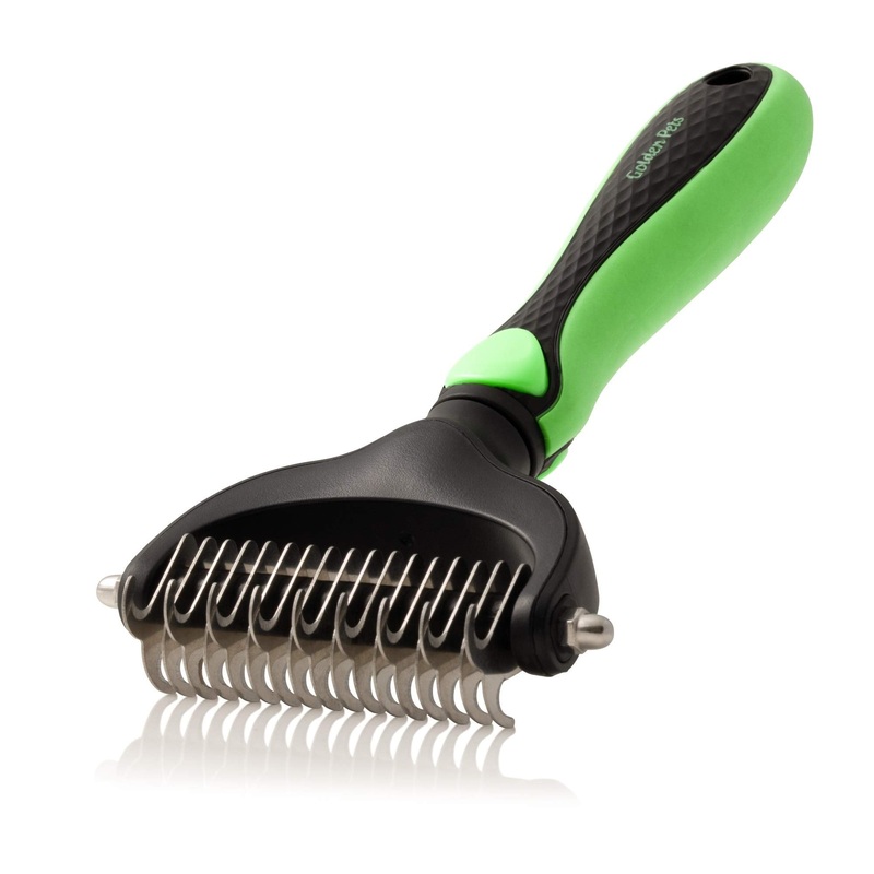 Golden Pets undercoat brush & undercoat brush I dog brush, cat brush suitable for medium – long hair I quick cleaning I + free care manual