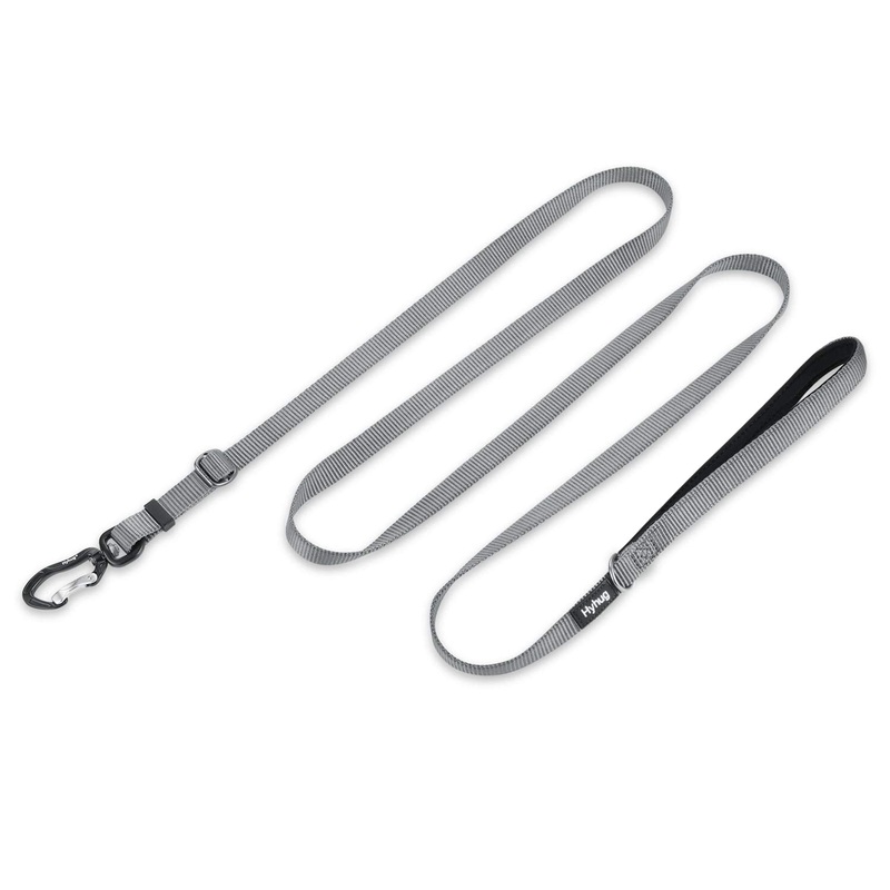 Hyhug Classic Dog Leashes, The improved version of the adjustable long leash, the adjustment range: between 10 inches and 6 feet (Small, Sleet Gray) Small
