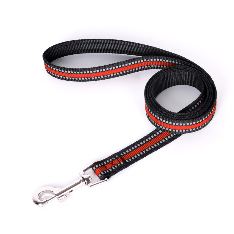Lollanda towing leash for dogs, nylon dog leash, 1.2M training leash, reflective dog leash, training leash for small to medium-sized dogs (red) red