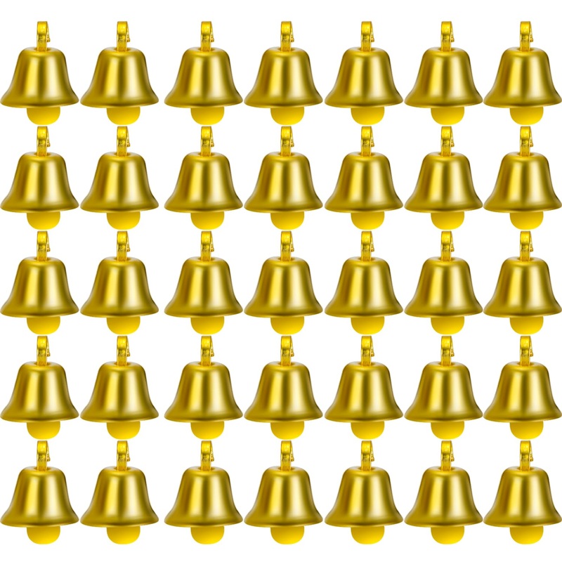 Pack of 35 Bells 11 x 13 mm Bells for Crafts Vintage Small Bells Jingle Bells for DIY Decorations Wind Chimes Making Holiday Decorations Christmas Bells