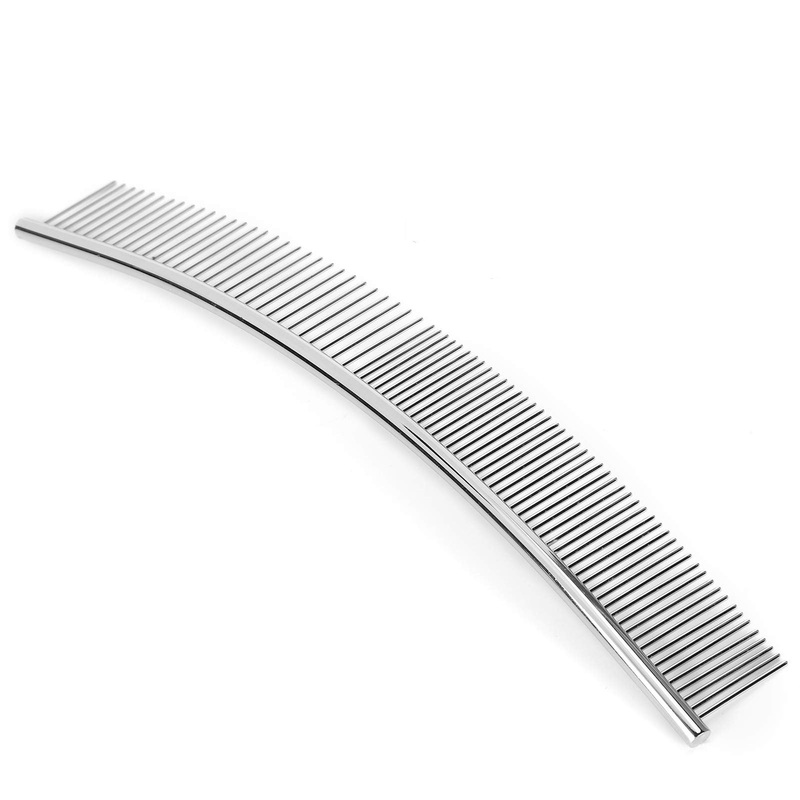 Pet Grooming Opening Knot Comb Curved Comb Pets Dogs Combs, Removal Brush Knot Comb Puppy for Pets Dogs Grooming(Half thin and half dense, curved comb) Half thin and half dense, curved comb