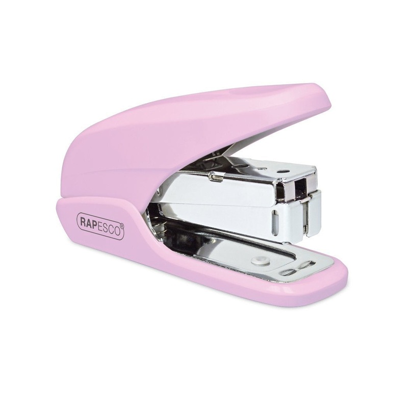 Rapesco 1337 X5-Mini Less Effort Stapler, 20 Sheets Stapling Capacity, Pink
