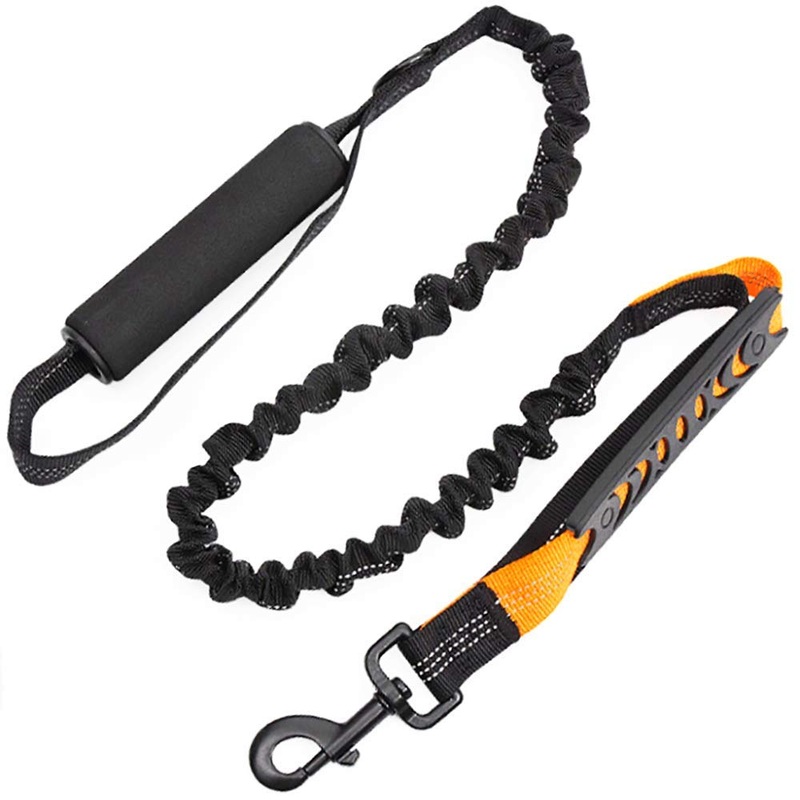 Retractable dog leash large dogs, dual handles, adjustable hands-free leash, reflective running leash, 360 rotation increase adjustable, reflective stitching for medium to large dogs, jogging