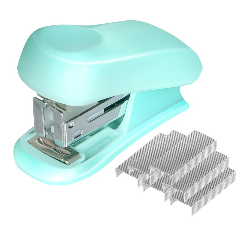 Stapler Small Portable Stapler with 400 Staples Stapler Effortless Office Stapler 2-25 Sheet Capacity Mini Stapler for School Home or Office for Organizing Files (Bliau)