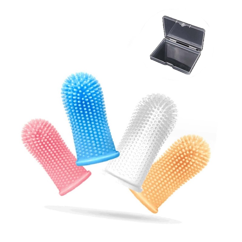 4 sets of dog toothbrushes for dog tooth cleaning, dog cat toothbrush, brush set, dental care for puppies cats, finger toothbrush for dogs, fingerlings dog dental care, cat dental care
