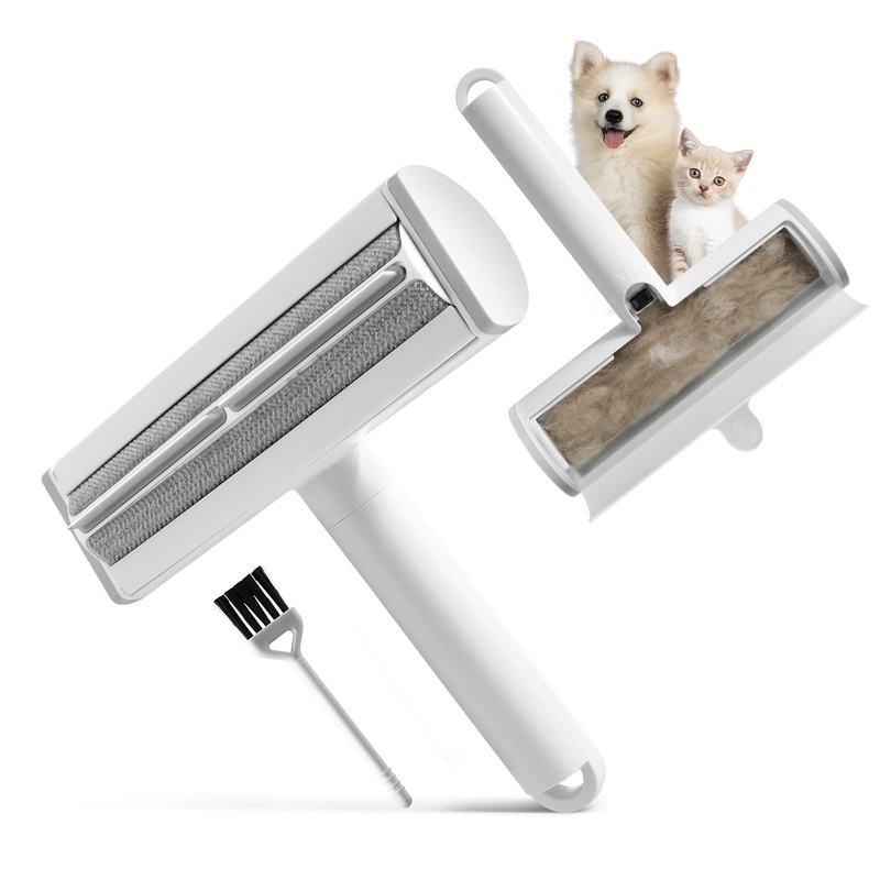 Baytion pet hair remover lint roller, cat hair remover for pet hair, self-cleaning reusable lint brush for removing dog hair and cat hair from sofa, carpet, bed and furniture