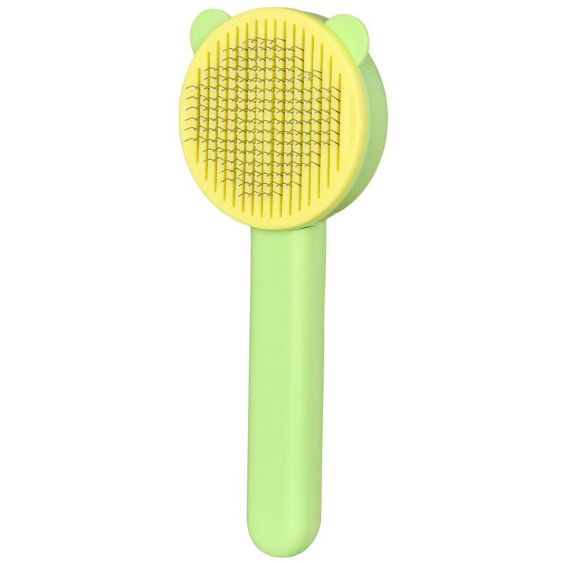 Dog Brush Cat Brush Animal Hair Brush Dog Brush Dog Brush for Long Hair and Short Hair Pet Hair Cleaning Brush (Green & Yellow)