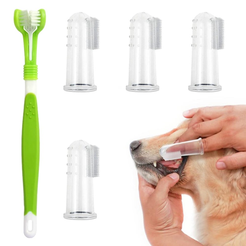 Dog Toothbrush Fingerling, Dog Toothbrush Fingerling Reusable, Dog Toothbrush, Fingerlings Dog Dental Care, Pet Toothbrush, Dog Toothbrush Silicone, Dog Toothbrush, Dog Teeth Cleaning Care 5PCS-1
