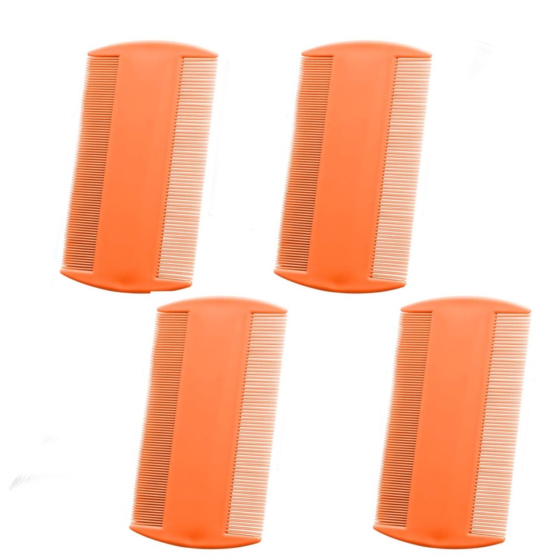 Fine-toothed head lice comb, 4 pieces flea comb for cats and dogs, durable double-sided nit combs, lice comb, nit comb, plastic for children, adults, pets
