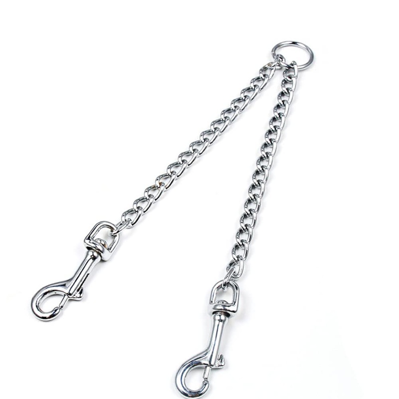 JVHLOV Double Metal Dog Leash, 360 Rotating Splitter for Two Dog Leashes, Double Dog Clutch, Double Leash, for Twins and Large Medium and Small Dogs