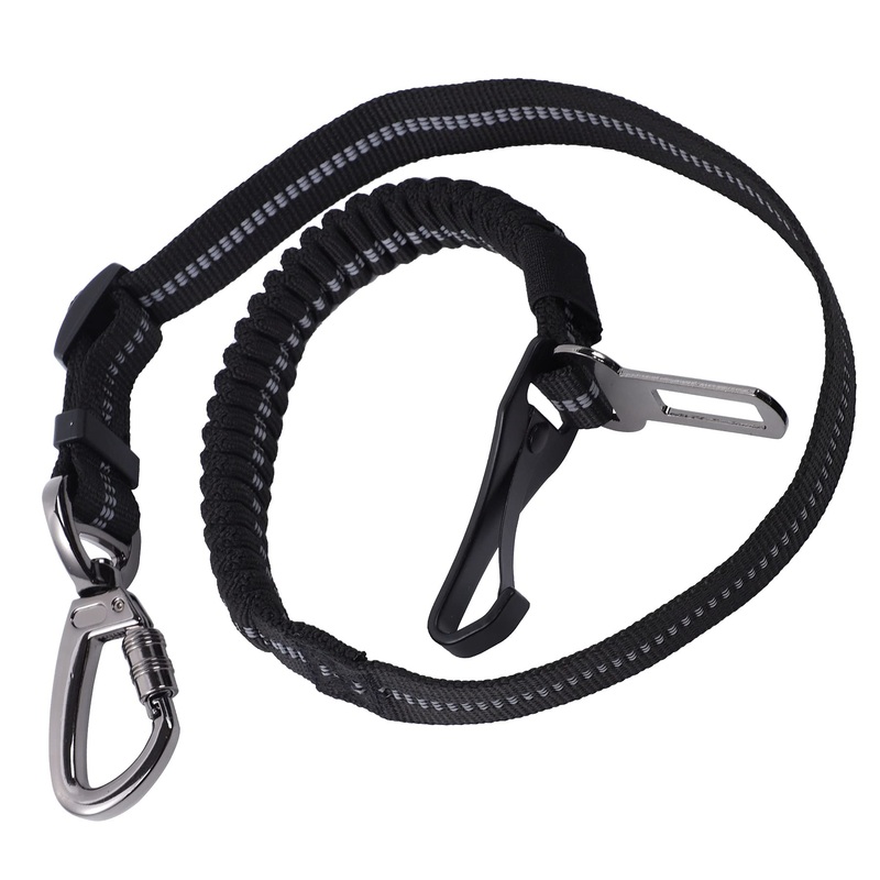 KARY dog belt for the car, car seat belt suitable for all dog breeds, dog car seat belt for seats and trunk, with reflective strips and slow chalk line (58cm-80cm) 58cm-80cm