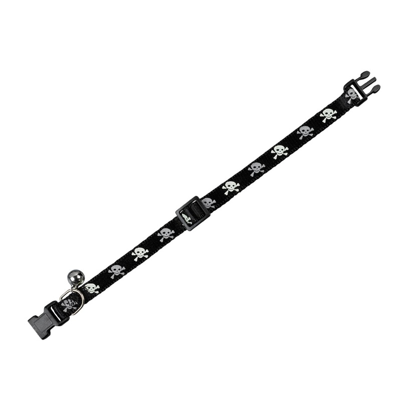 Nobby cat collar skull, black, 1 piece