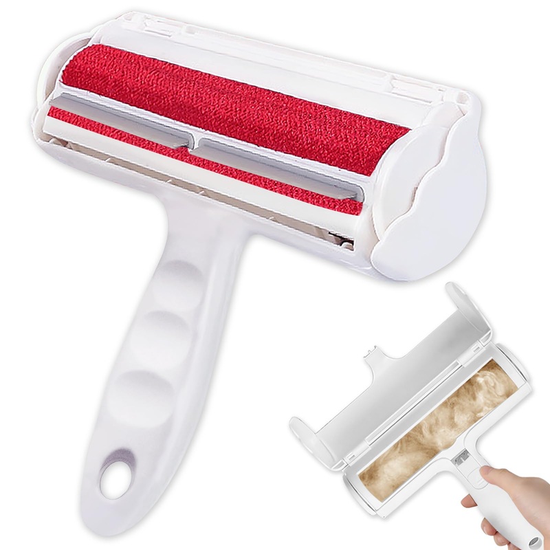 Phantasy Pet Hair Remover Lint Roller, Pet Hair Remover for Pet Hair and Cat Hair Reusable, Removal of Pet Hair from Sofa, Bed and Clothes, Red