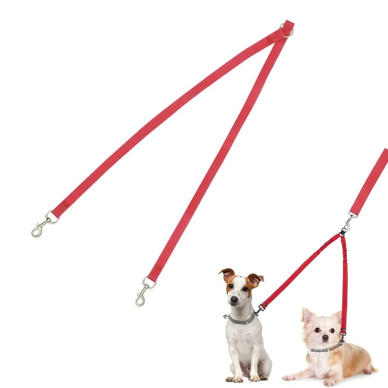 WEIESCIE Adjustable Double Pet Trainer Leash No Tangle Double Dog Double Distributor Leash Walking Trainer Leash for Two Dogs