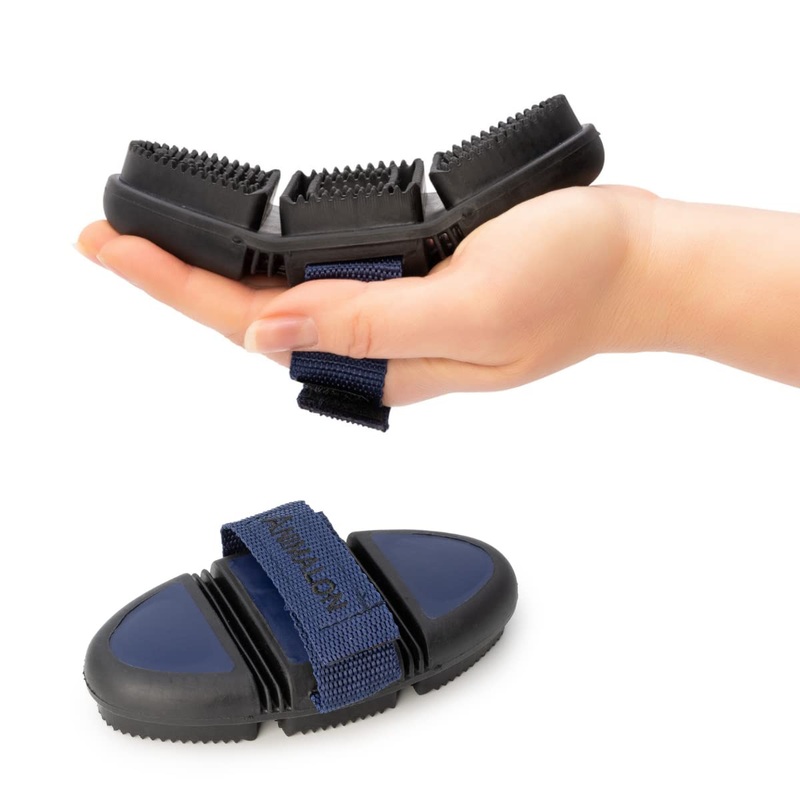 Animalon short hair curry comb LARGE for dogs| Shedding helper for dogs | Innovative dog brush for gentle grooming (small curry comb, blue) small curry comb