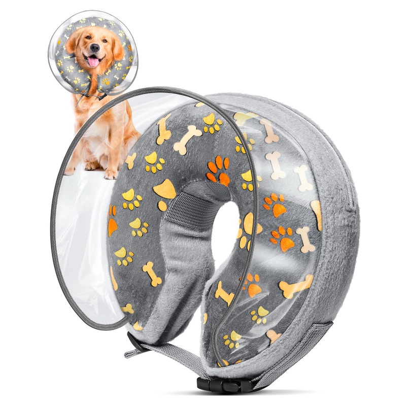 ANZOME Inflatable neck collar for dogs and cats: Comfortable protection after operations – A stylish alternative to the traditional e-collar S S