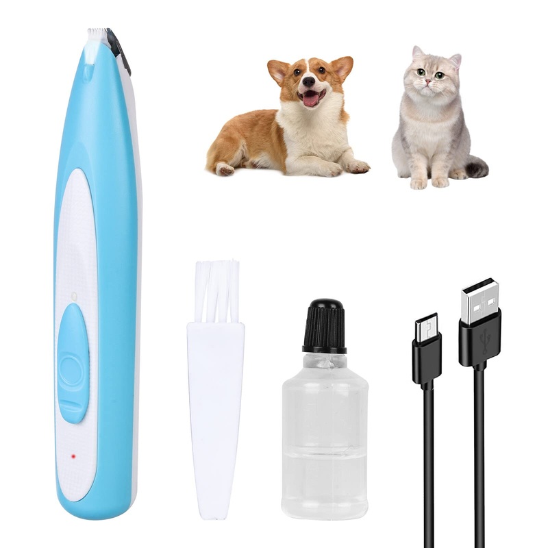 Clipper Dog Paws Quiet with LED Light and Cat Ringworm Lamp, Hair Clippers for Pets, Dog Clippers Paw Trimmer for Trimming Paw Ears Eyes Face (Blue) Blue