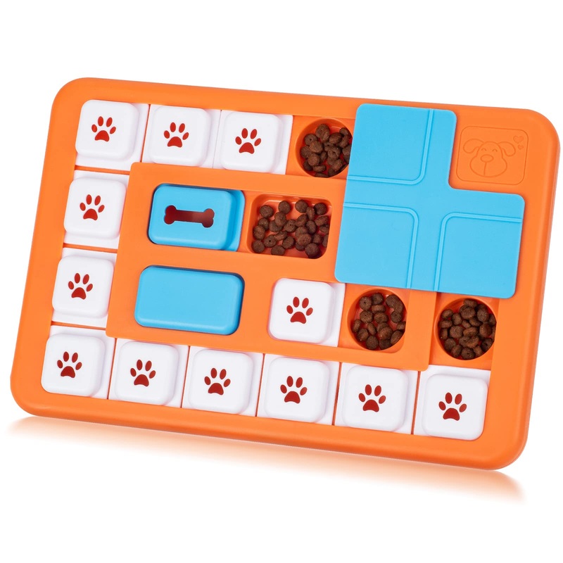 DSHZHM Intelligence Toy for Dogs, Dog Toy for IQ Training and Mental Stimulation, Dog Toy Intelligence Level 3 Level 3 – Keyboard (Orange)