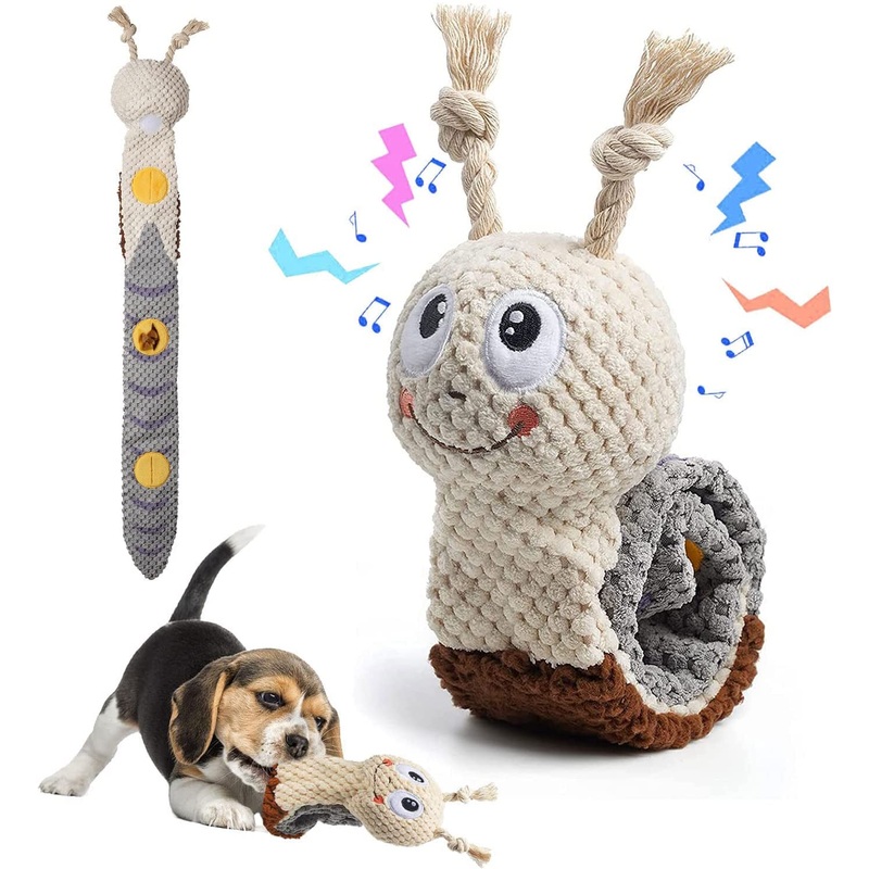 Intelligence toy for dogs, sniffing toy, dog toy snuff, squeaky puppy toy, interactive puzzle toys for dogs, snail animal