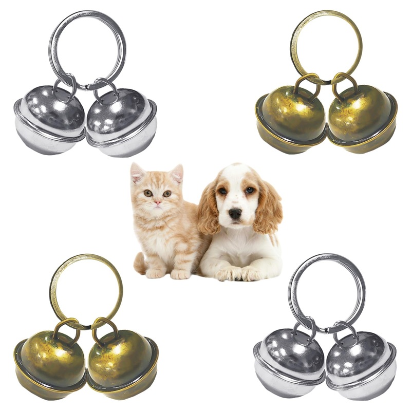 MAXQUU 8pcs Loud Dog and Cat Collar Bells, 4pcs Keychains, Retro Loud Pet Collars, Pet Tracking Bells, Suitable for Pet Training of Cats and Dogs