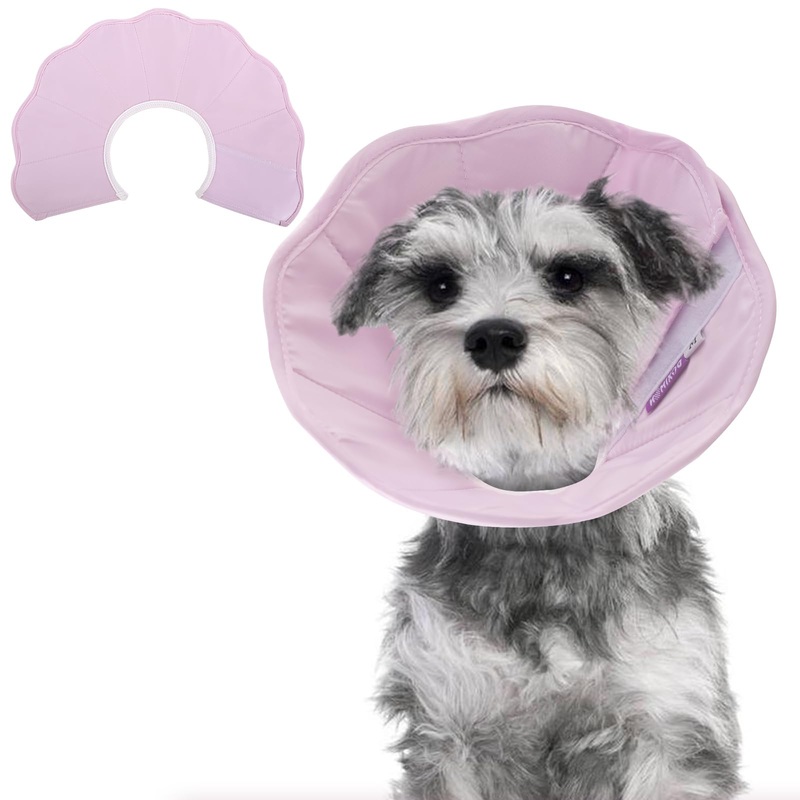 Pet neck collars, cats, dogs, collar, anti-lick neck collar, cat adjustable protective collar, Elizabethan collar, neck ruffs, protective collar for cats, dogs (light pink, L) B-light pink
