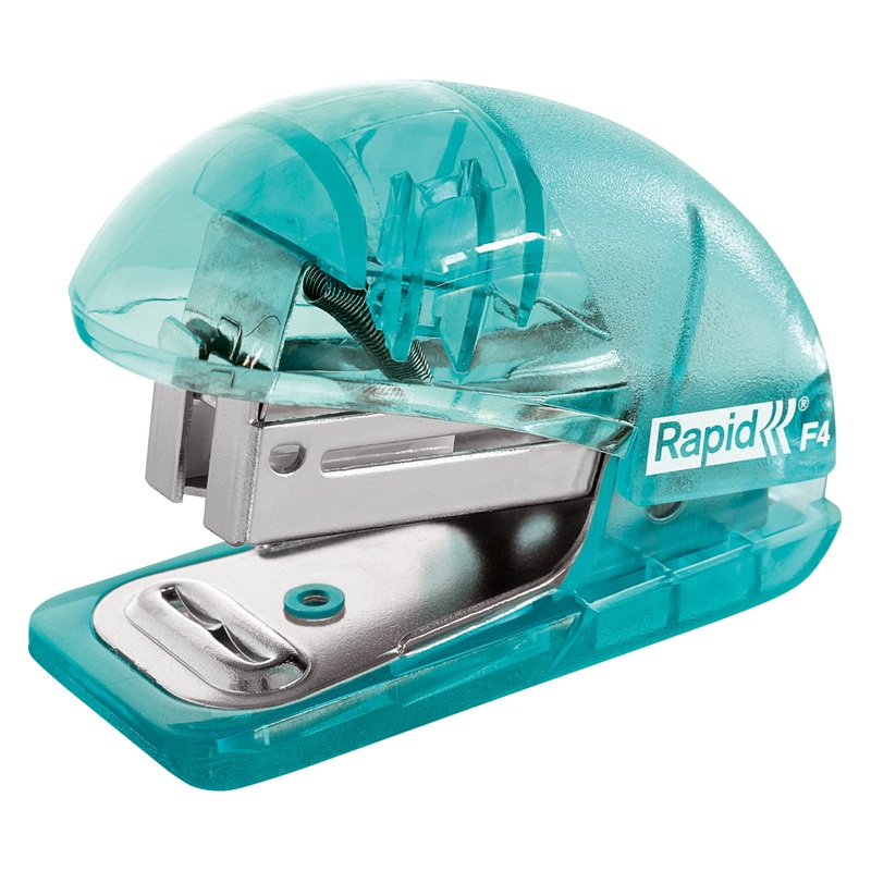 Rapid Esselte Rapid Mini Stapler, Top Loading, 10 Sheet Capacity, Integrated Staple Remover, for Desk Organization, Includes Staples, Colour’Breeze Series, Blue, 5001327
