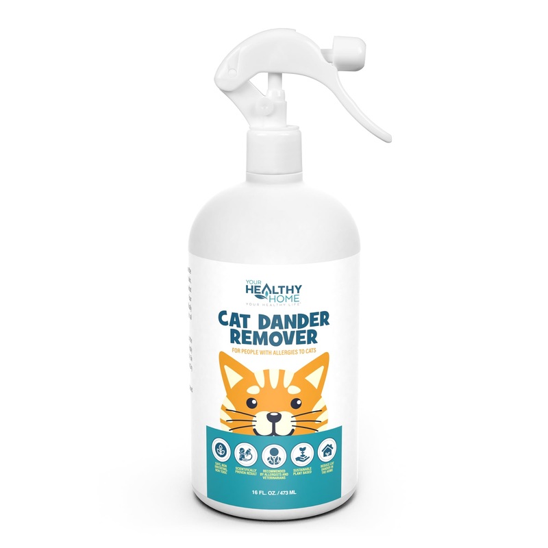 Aloe Vera Free Cat Dander Remover – Pet Dander Allergy Relief, Natural Allergy Relief for Cats and Humans|Cruelty Free & Made in USA 1 Pack