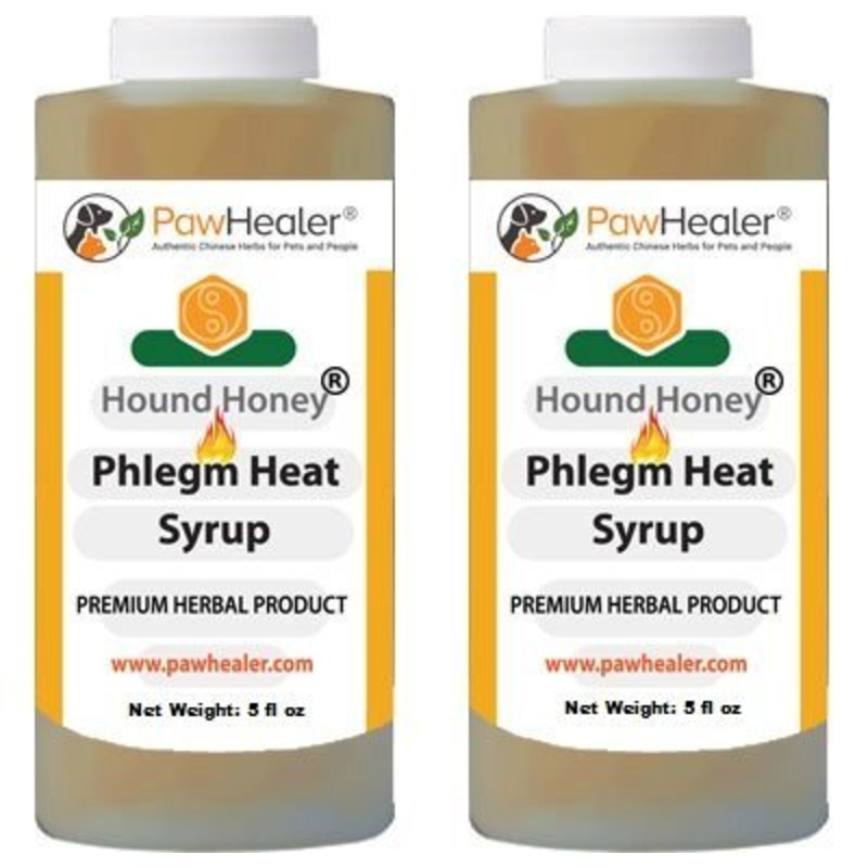Dog Cough Remedy – Hound Honey: Phlegm Heat – 2PAK – Loud – Honking Cough 5 fl oz ea Bottle