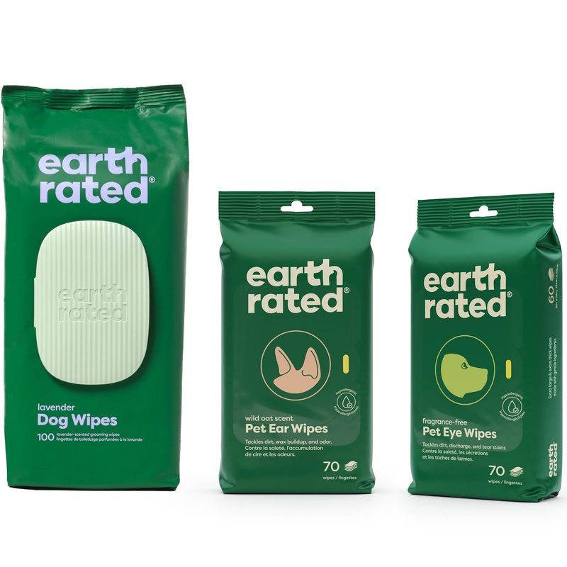 Earth Rated Ultimate Dog Grooming Bundle – Includes Lavender-Scented Dog Grooming Wipes, Hypoallergenic Plant Based Dog Ear Wipes, Hypoallergenic Plant Based Dog Eye Wipes