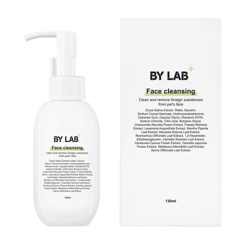 Face Cleansing Facial Cleaner for Dogs, Cats, Pets – Gently Remove Tear Stains, Moisturize Dry Itchy Skin with Rice Extract, Phyto Ceramides, Vitamin E & B – 4.395 oz