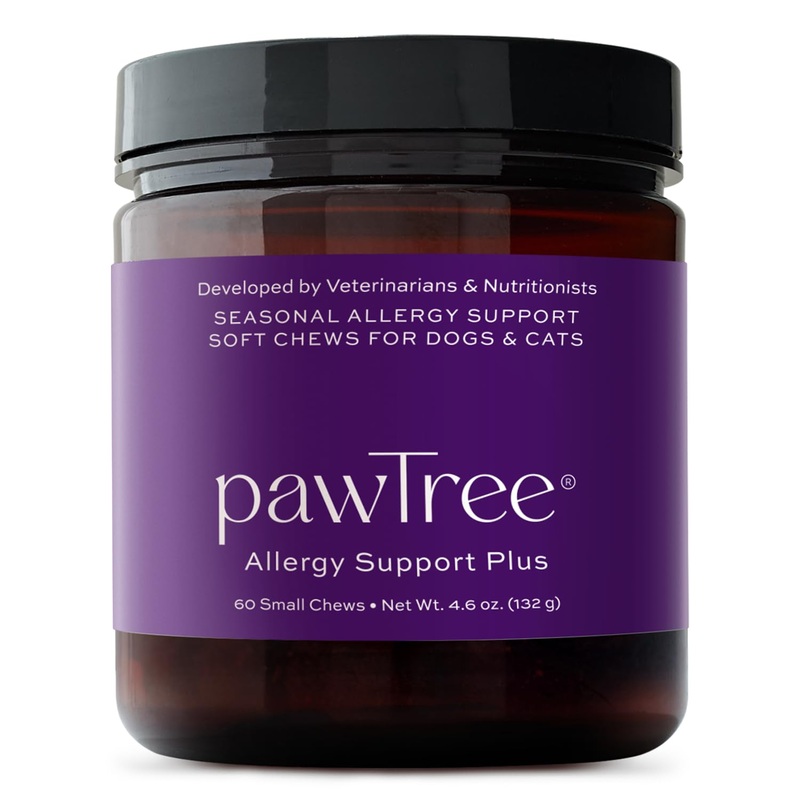 pawTree Natural Allergy Support Plus for Dogs-Ideal for Itching, Irritated Skin, Seasonal and Food Allergies, Hot Spots. Supplement Your pet Will Love. Small Chews for Pets – 60 Count (Small)