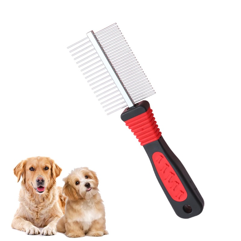 Pet Comb, Dog Grooming Comb, Cat Dog Professional Hair Removal Brush, Pet Double Sided Comb, for Small, Medium and Large Cats and Dog Combs
