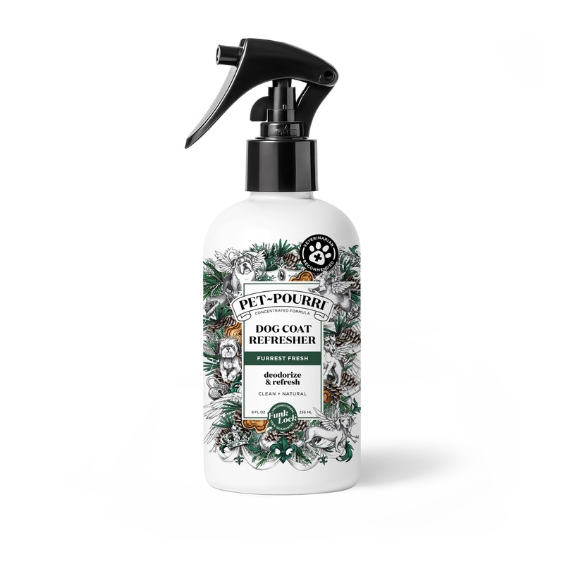 Pet-Pourri Dog Coat Refresher, Furrest Fresh, 8 Fl Oz, Deodorize & Refresh – Bergamot, Clove, Cinnamon and Amber