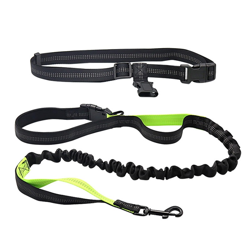 Ruiqas Hands Free Dog Leash Multifunctional Adjustable Waist Strap Bungee Leash Reflective Leash for Small Large Dogs Outdoor Walking Jogging