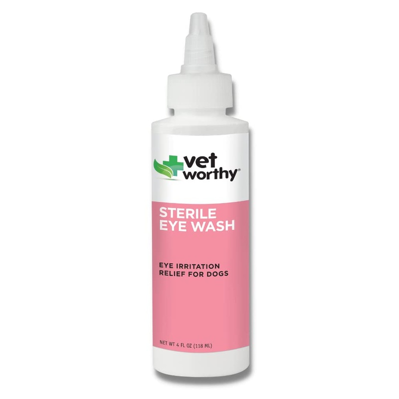 Vet Worthy Eye Wash for Dogs – Gentle Eye Cleansing Solution for Dogs to Prevent Tear Stain and Eye Irritation – Dog Eye Cleaner for Tear Stain, Dirt, and Eye Discharge – 4oz